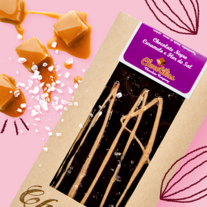 Barra de Chocolate Negro com Caramelo e Flor de Sal